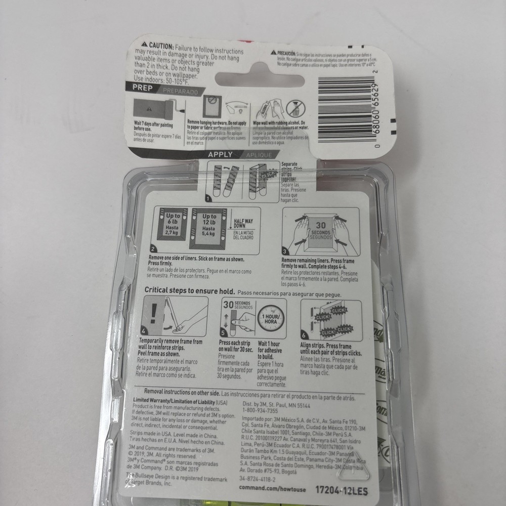 Command Picture Hanging Strips, White, 12 Medium Pairs Per Pack 1 Pack