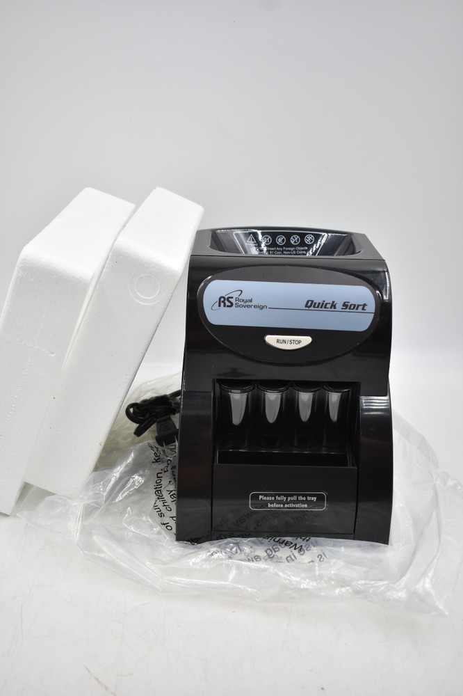 Royal Sovereign Quick Sort Counter Top Coin Sorting Machine QS-1AC Tested