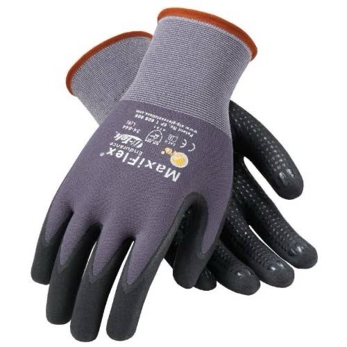Medium 34-874 MaxiFlex Ultimate Micro Foam PROTECTIVE WORK GLOVES - 12 Pack
