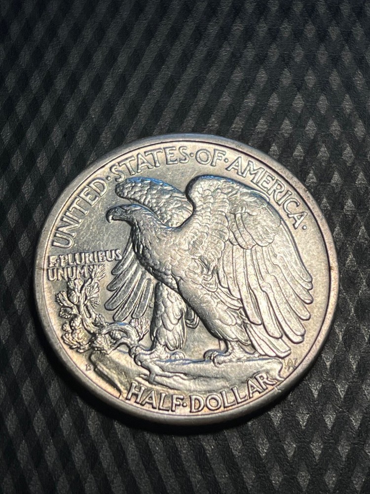 1944 D Walking Liberty Half Dollar AU+ Slider Sharp Strike