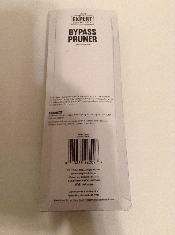 Expert Gardener Bypass Pruner 5/8" Cutting Capacity