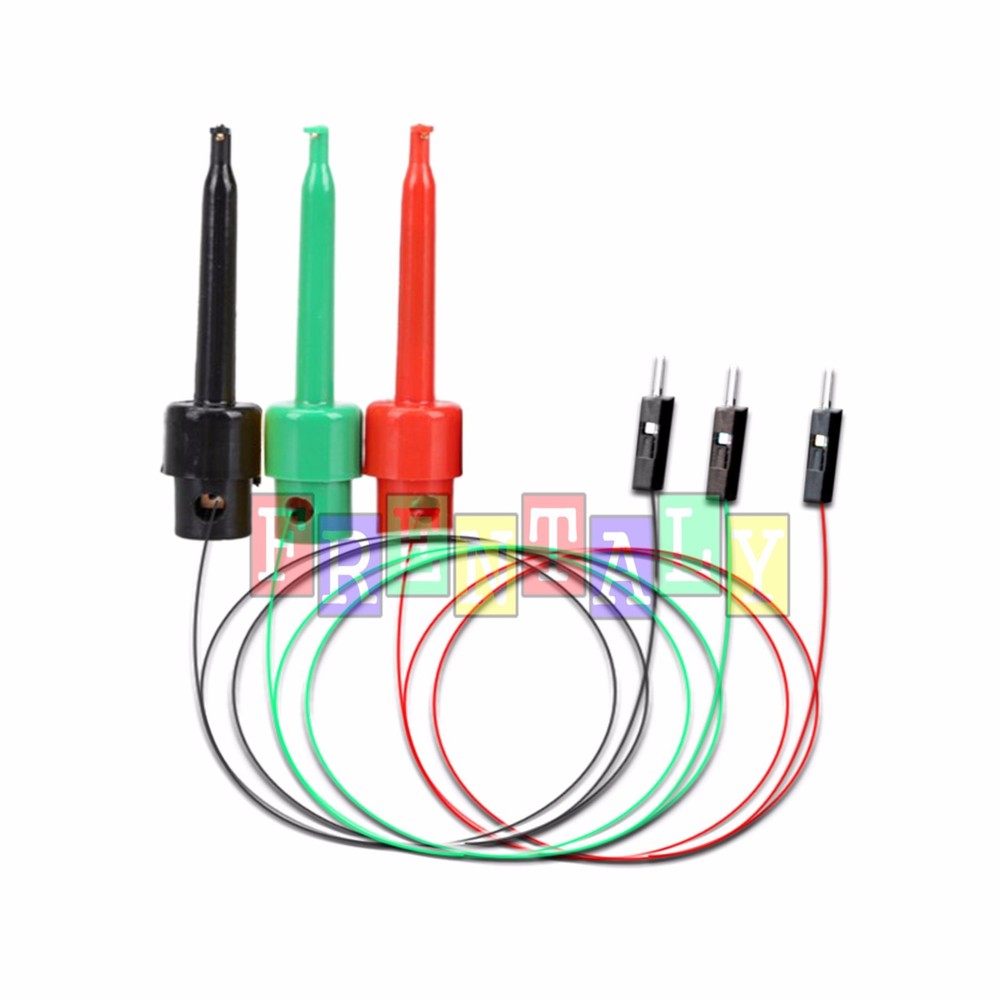 3X Test Hook & MB-102 830 Point Prototype PCB Solderless Breadboard Protoboard