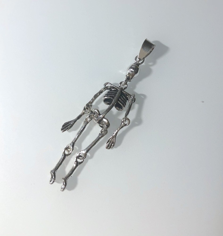 Wildthings Sterling Silver Movable Skeleton Pendant, Nice, light, cute skeleton