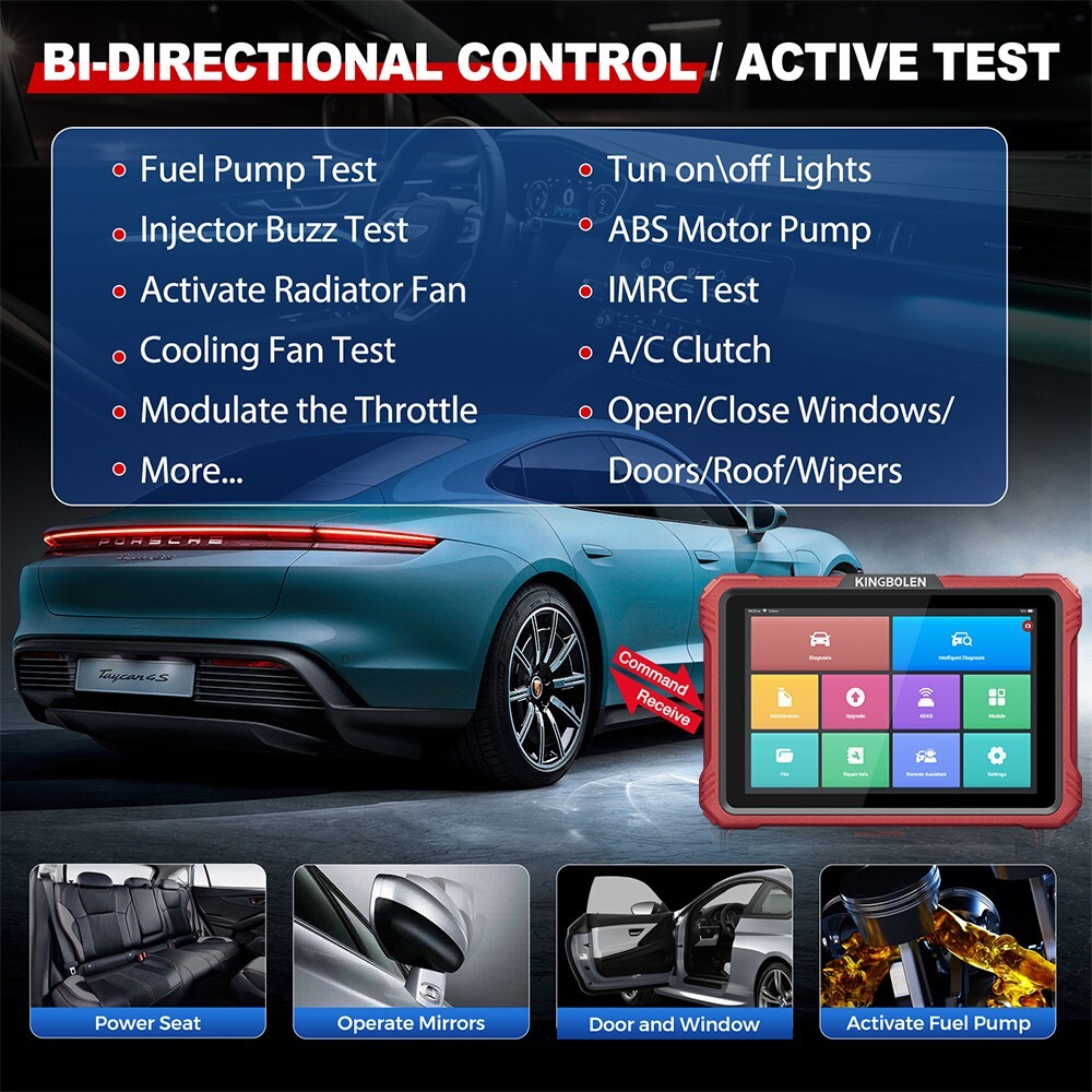 Kingbolen K10 ELITE OBD2 Car Diagnostic Tool Bidirectional Scanner Key Coding