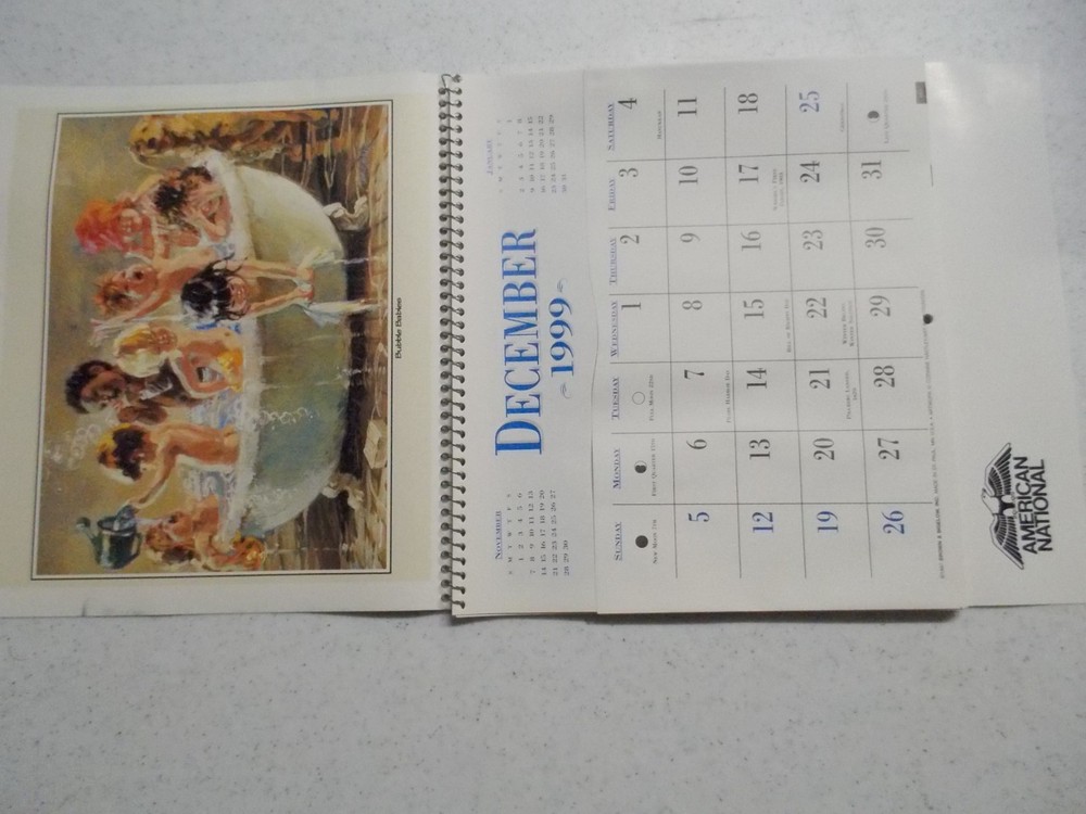 4 Vintage 1999 Calendars
