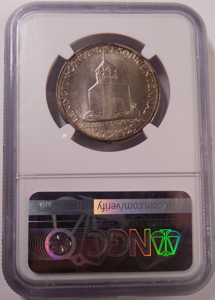 1925 50c Lexington Commemorative Half Dollar NGC MS 66+