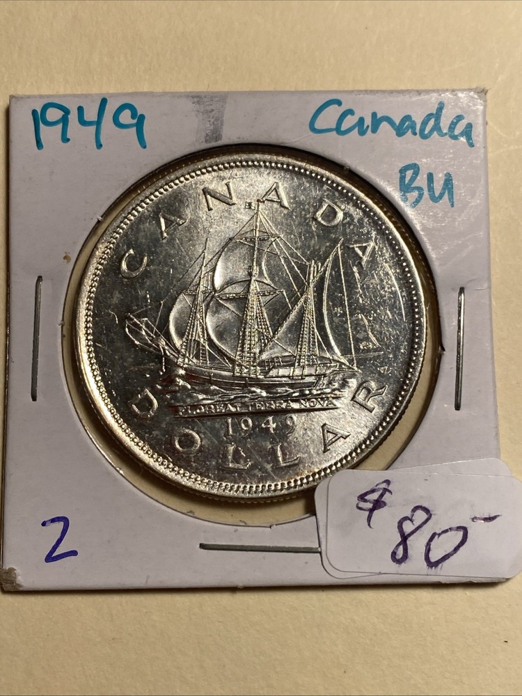 1949 Canada $1 Silver Dollar