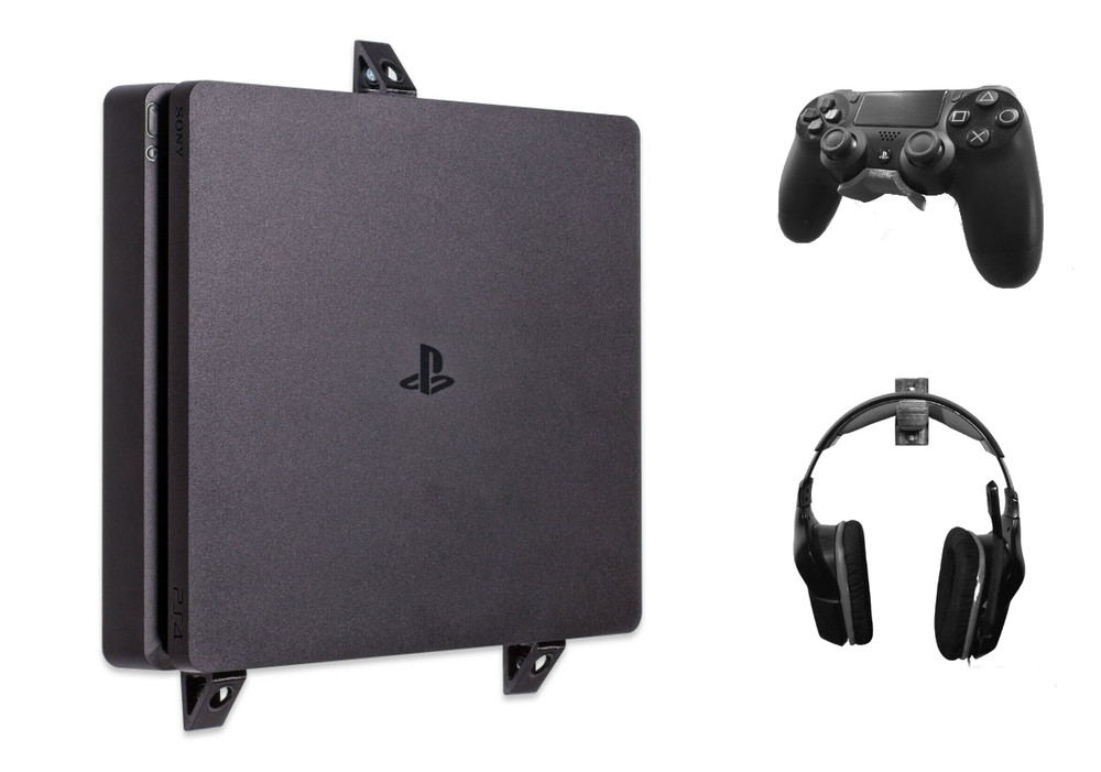 PS4 Wall Mount Kit (All Models) Console, Control and Headset Wallmounts