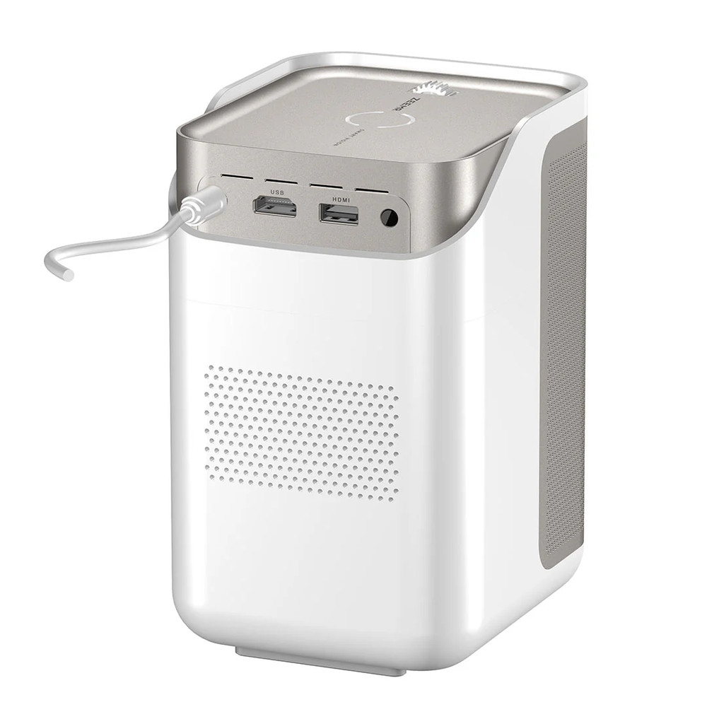 ZEEMR D1 PRO Home Smart Portable Projector 1080p w/ 4k Decoding -White