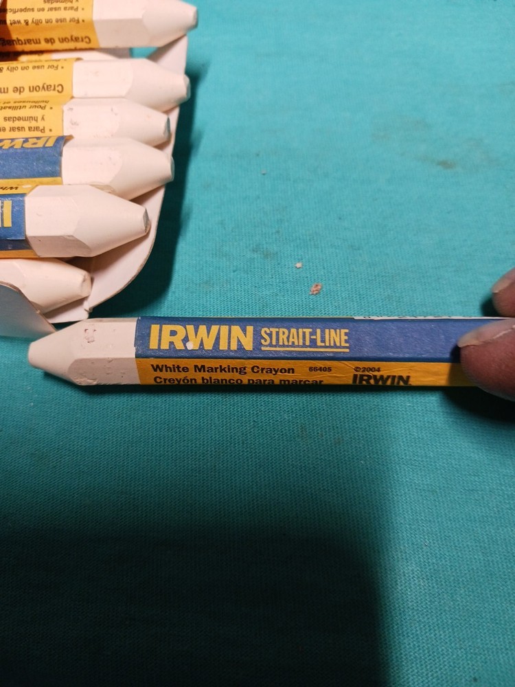 Irwin Strait-line Marking Crayons White 66405 Lumber