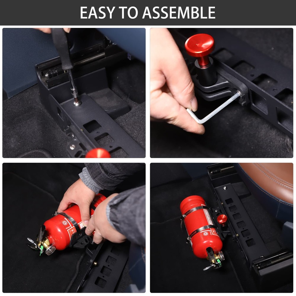 Under Seat Quick Release Roll Bar Fire Extinguisher Mount Bracket with Ford M...