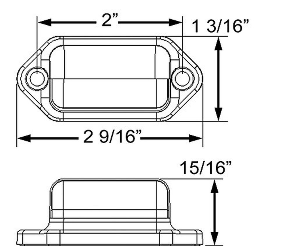 Optronics LPL31CBP LED License Light, White