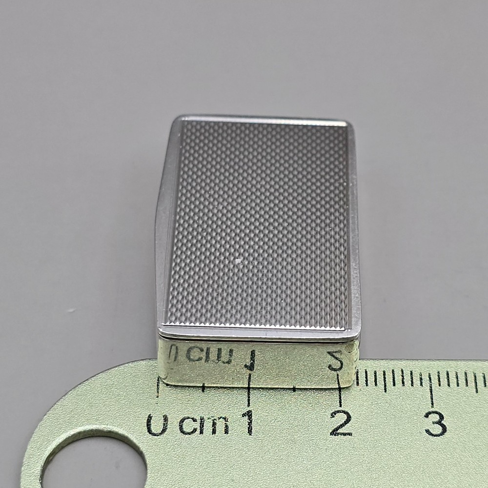 Solid Silver Engine Turned Snuff/Pill Box by D Bros Birmingham 1967