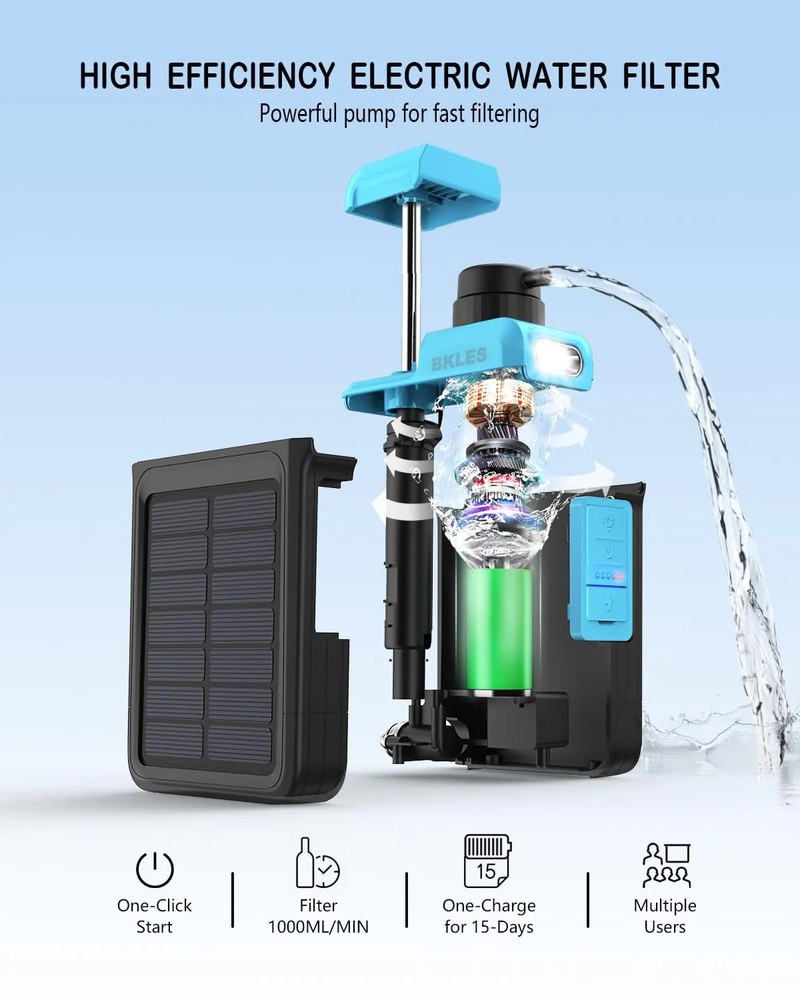 SolarFlow Portable Solar-Powered Water Purification System