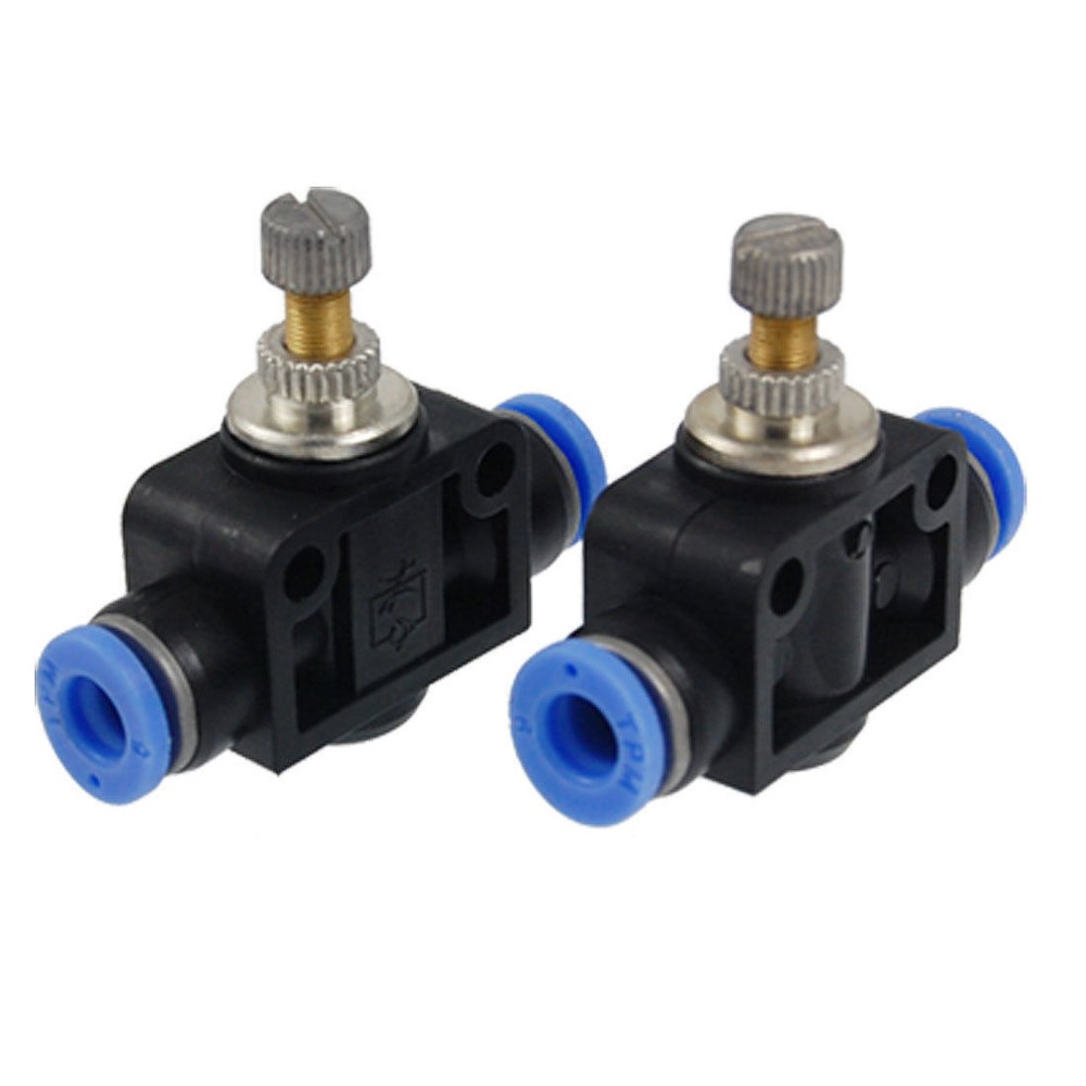 2 Pcs 6mm Push in to Connect Speed Controller Fitting