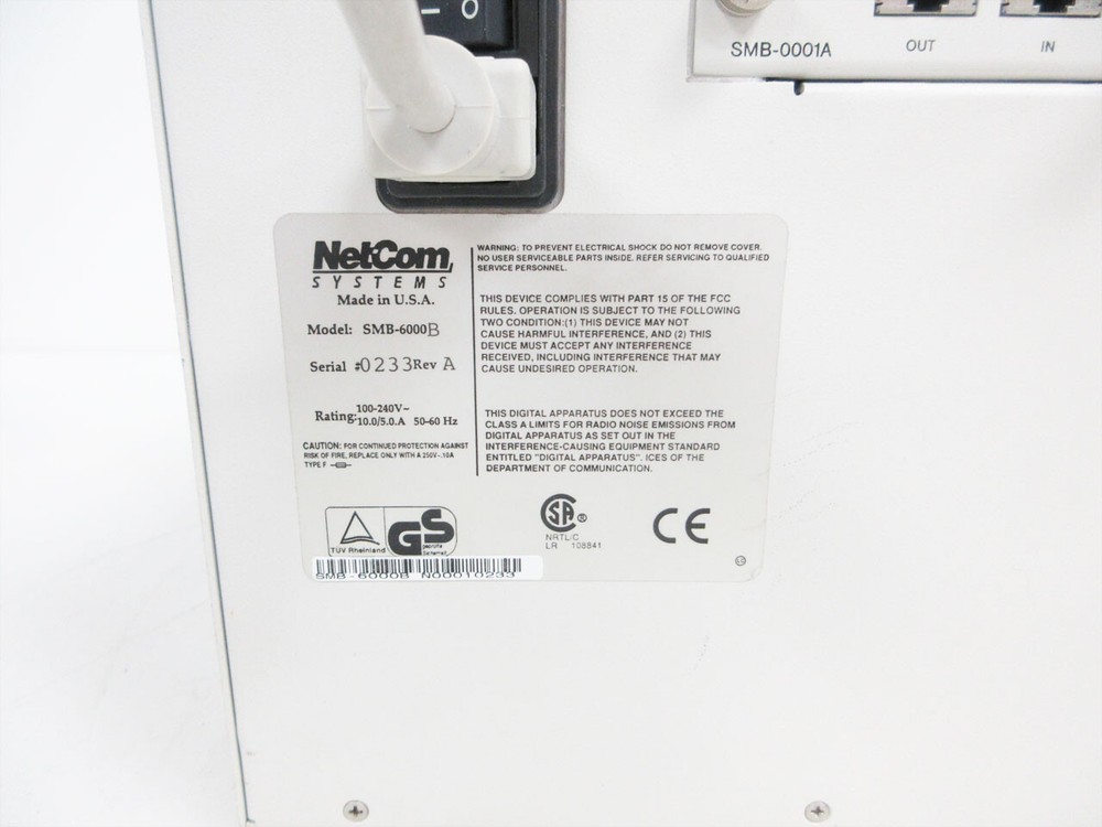 NETCOM SYSTEMS 6000B SMB-6000B ANALYSIS SYSTEM CHASSIS & MODULE SMARTBITS
