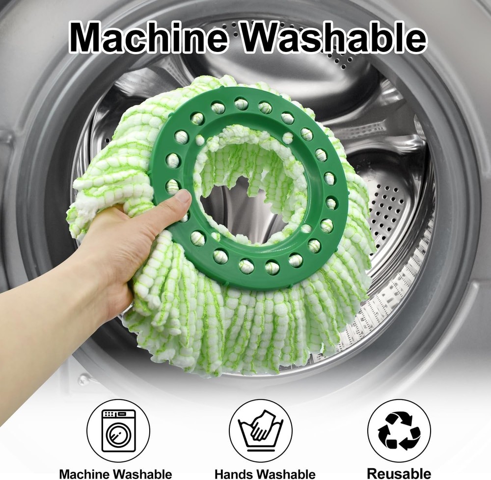 Reusable Mop Head for Libman Tornado Spin Mop Thick Microfiber Spin Mop Refil...