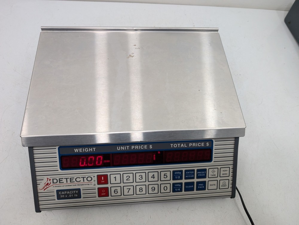 Cardinal Detecto Digital Price Computing Scale Counter Model PC-30-A Working