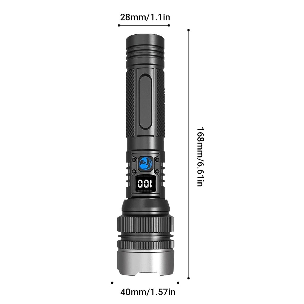 99000000 Lumen Super Bright LED Tactical Flashlight Rechargeable LED Work Lights