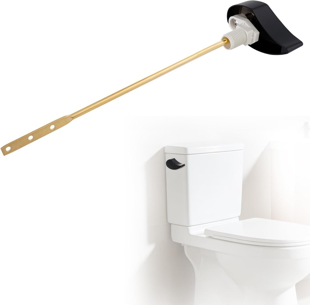 High-Efficiency Toilet Handle Replacement - Matte Black Solid Brass for TOTO