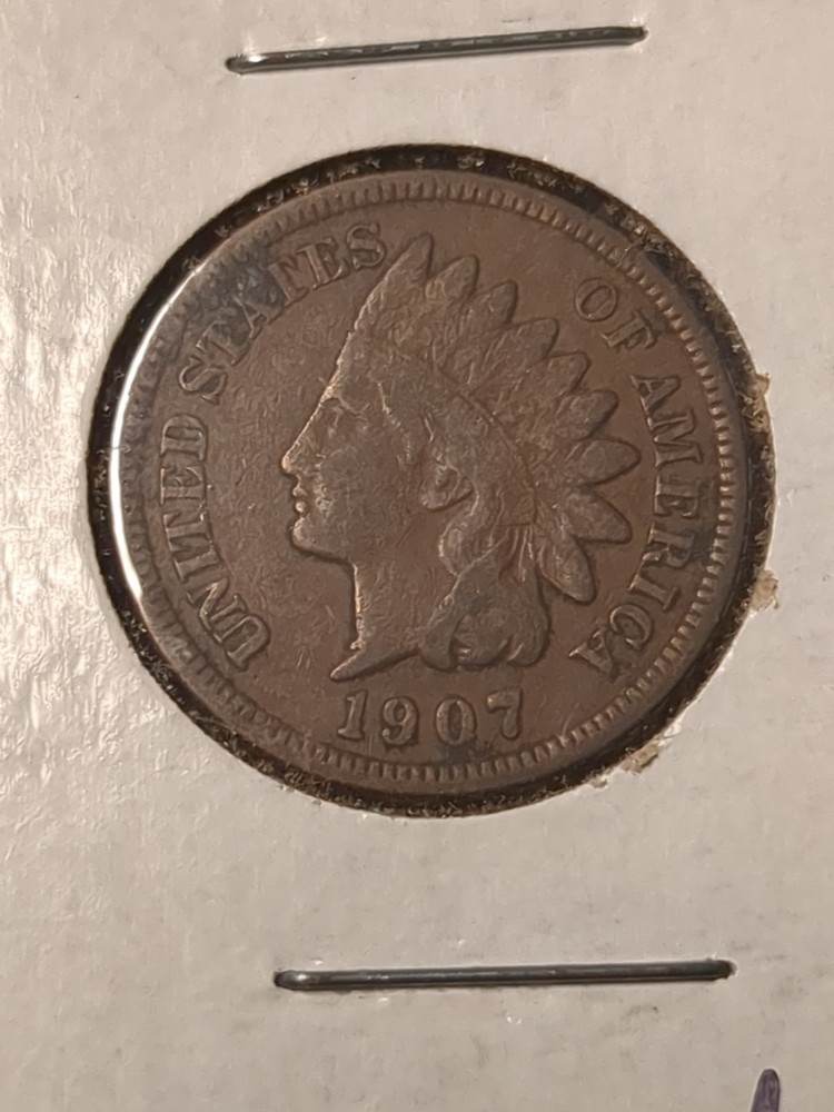 1907 indian head penny #B009