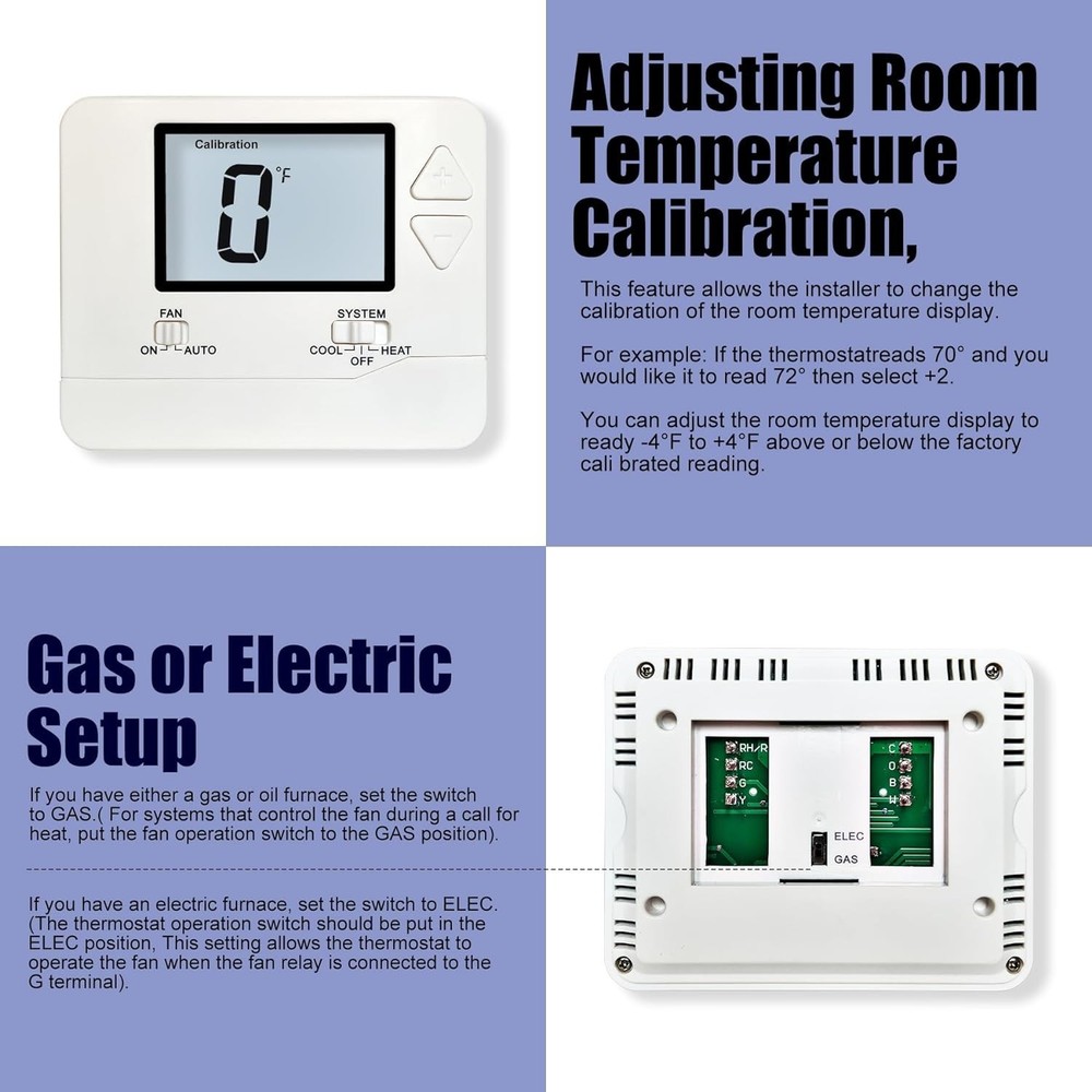 User-Friendly Non-Programmable Thermostat for Efficient Temperature Control