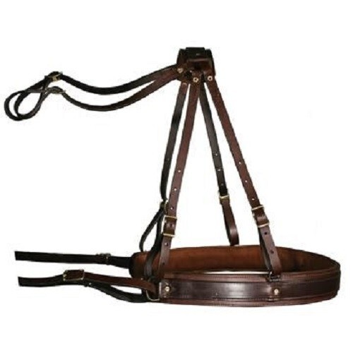 Reinsman Brown Padded Breeching With Brass Hardware