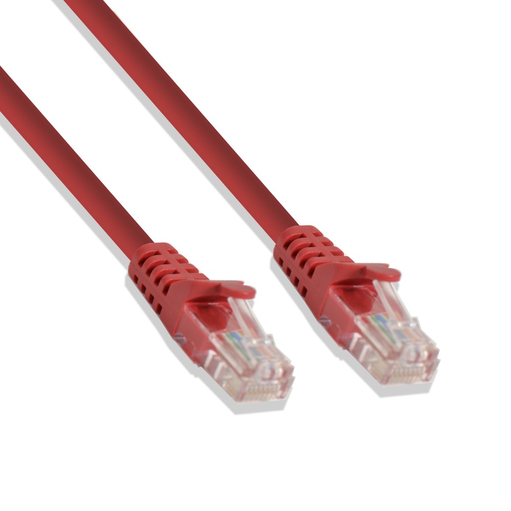 3FT Cat5e UTP Ethernet Network Patch Cable RJ45 Lan Wire Red (25 Pack)