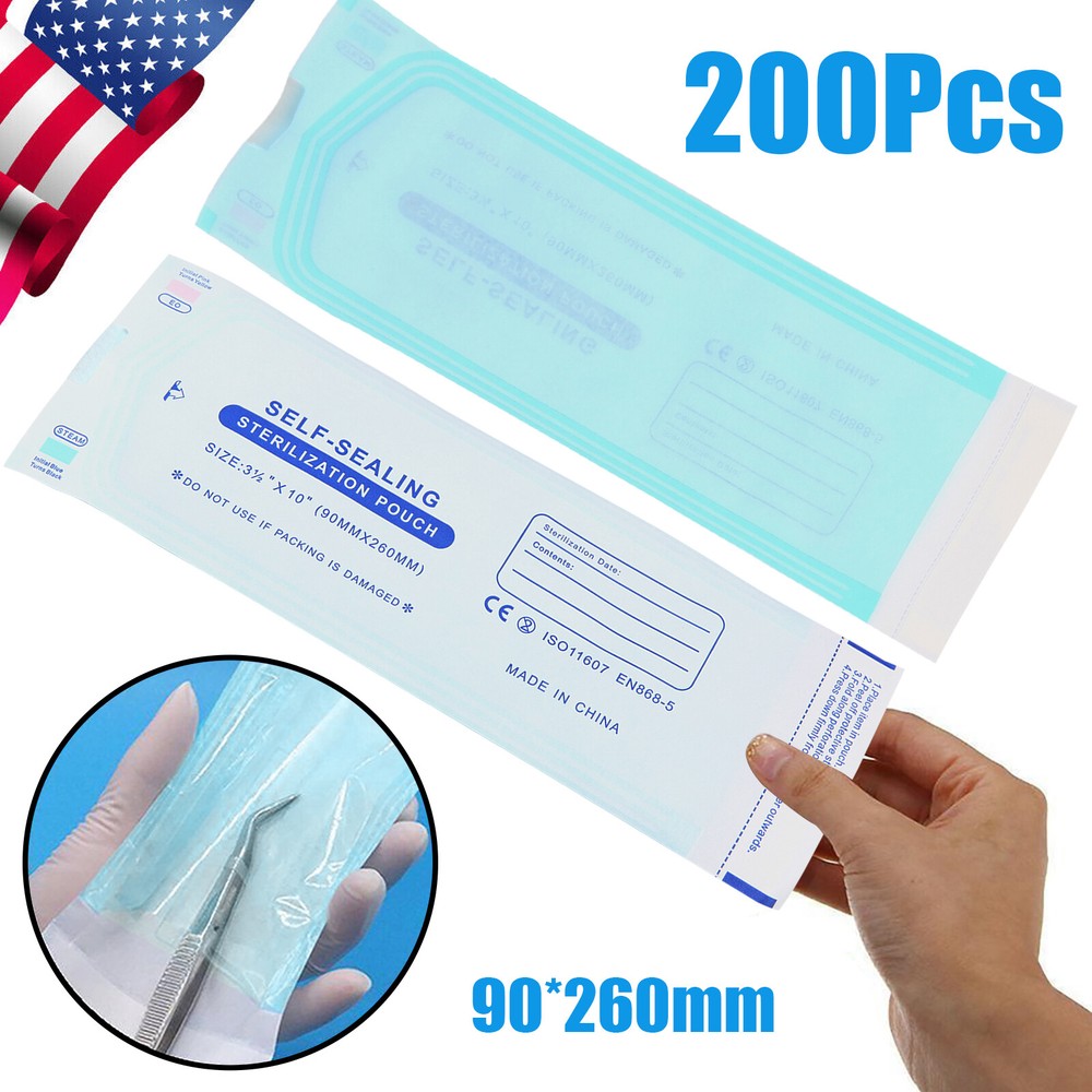 Self-ing Sterilization Pouches 3.5" x 10" 200 Pcs / Box ns