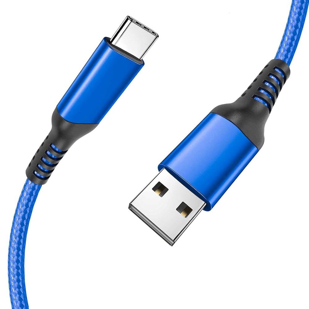 Awnuwuy 15FT USB Type C Charging Cable Blue, Long Android Auto 15FT, Blue
