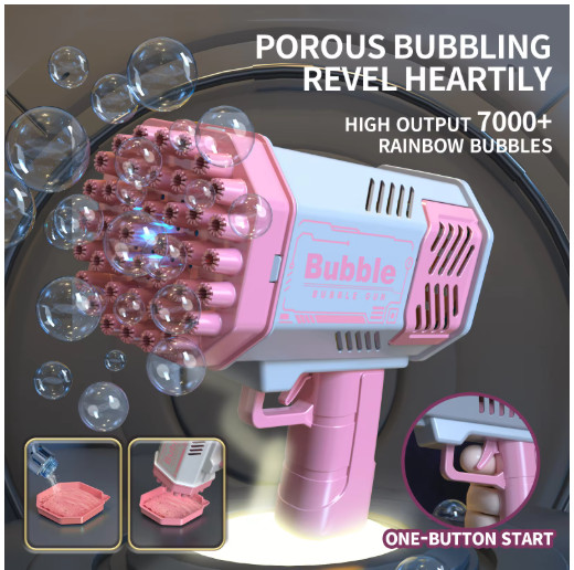 40 Hole Bubble Machine Fully Automatic Bubble Blowing Light Outdoor Bubble