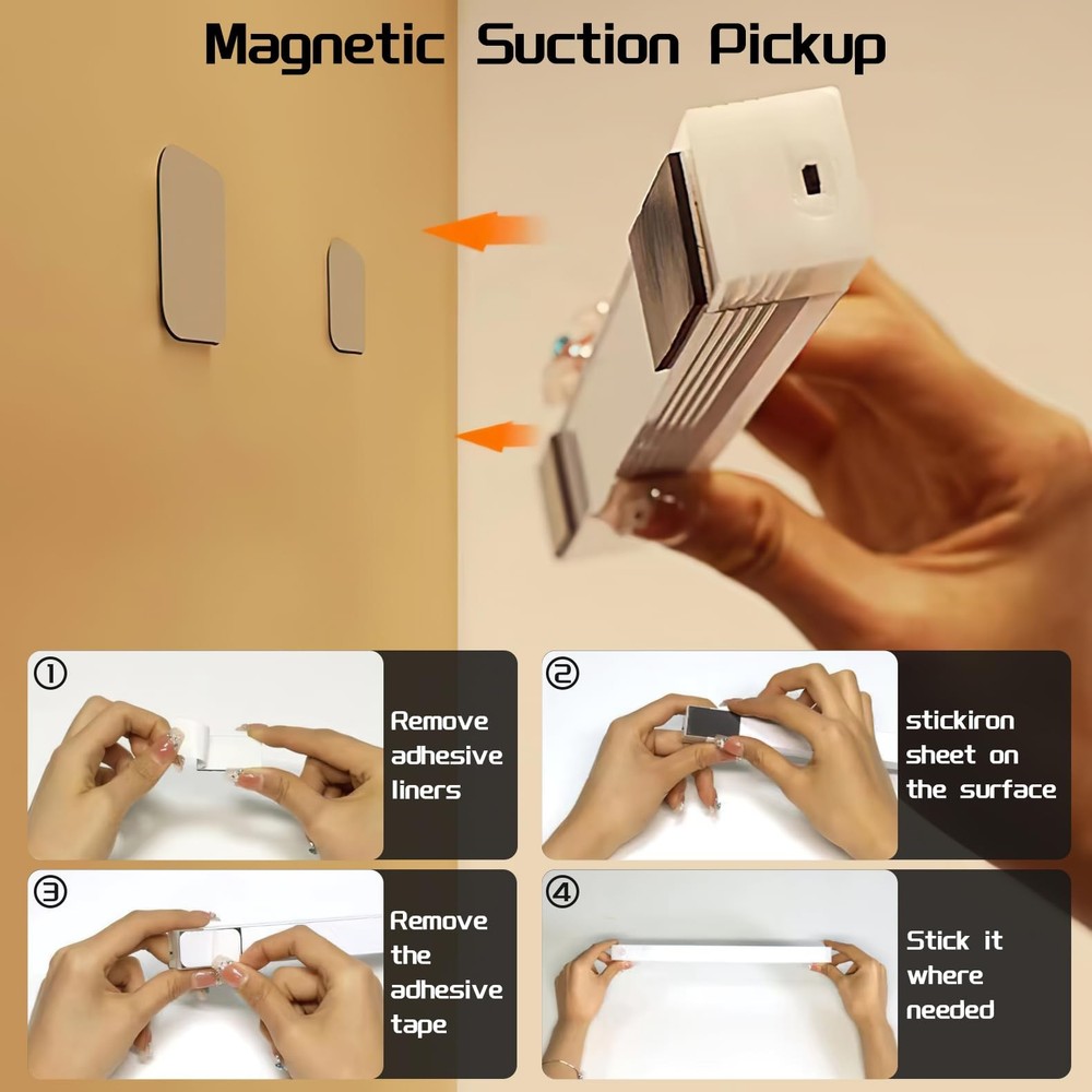 Under Cabinet Lighting Wireless, 4-Pack Dimmable Motion Sensor LED Lights wit...