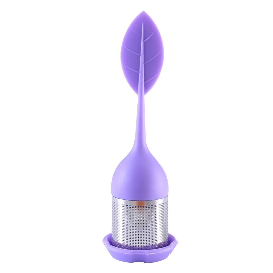 Silicone Leaf Tea Infusers Stainless Tea Strainer Herbal Spice Filter Diffuser