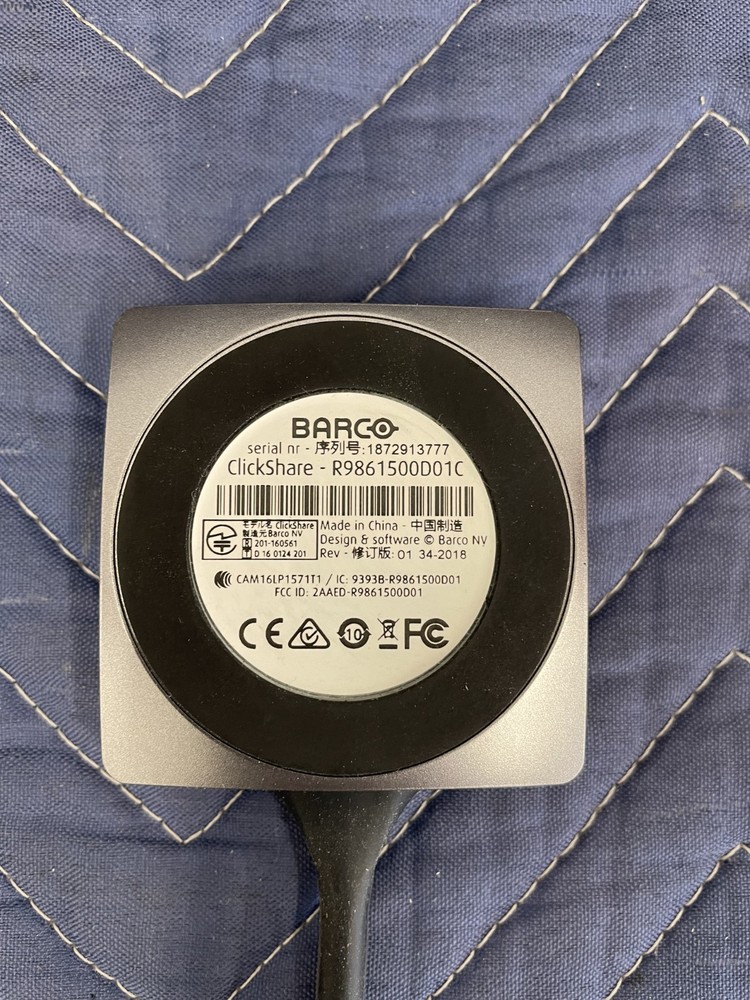 Barco ClickShare R9861500D01C USB Type-C Wireless Button for Presentation