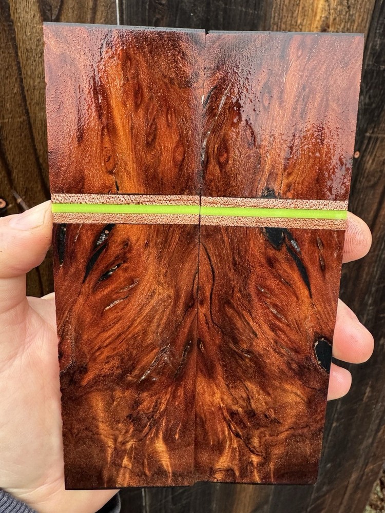 Stabilized Segmented Black Willow Hybrid Resin - Knife Scales