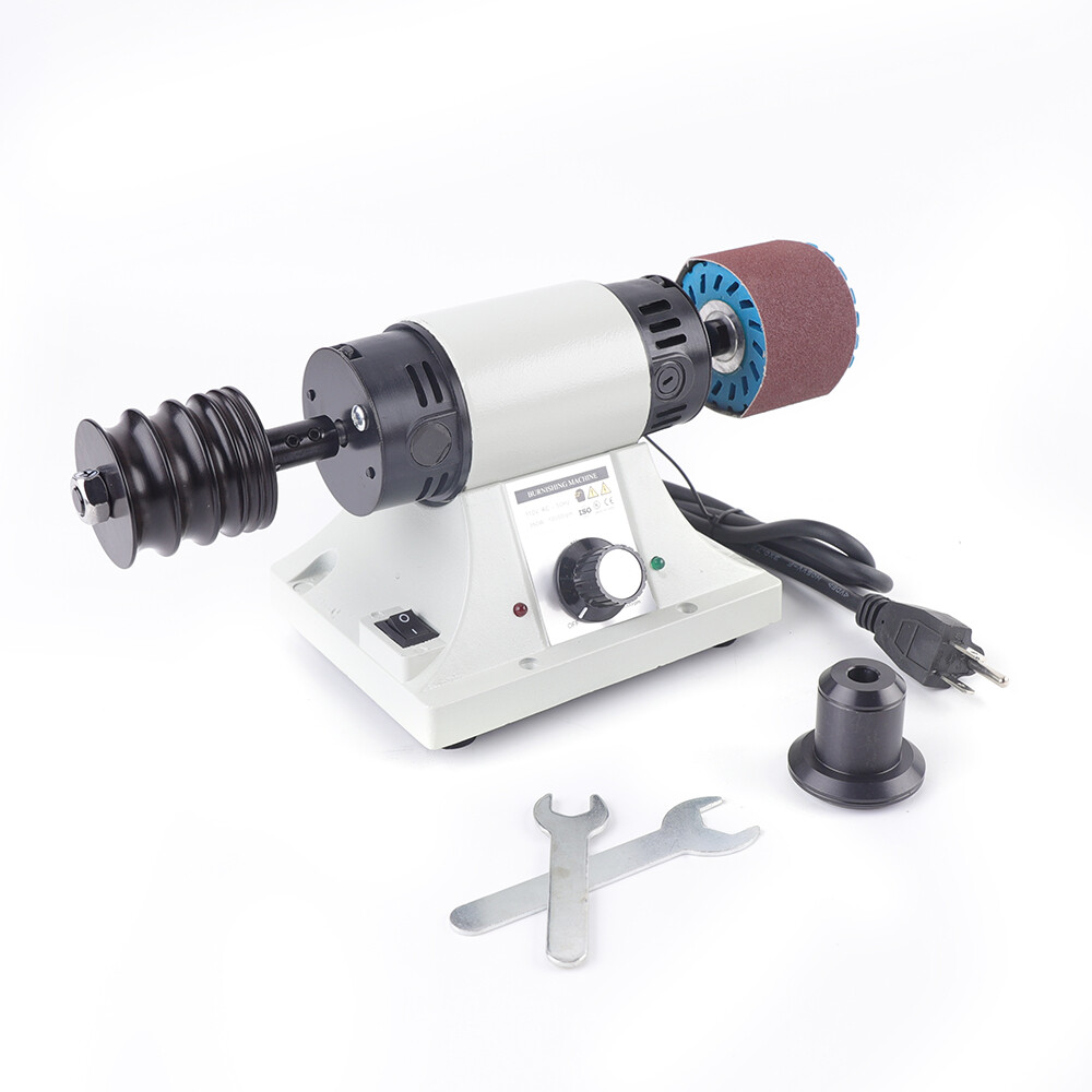 Leather Edge Grinding Machine Edge Burnishing Sander Adjustable W/ 6 X Belt