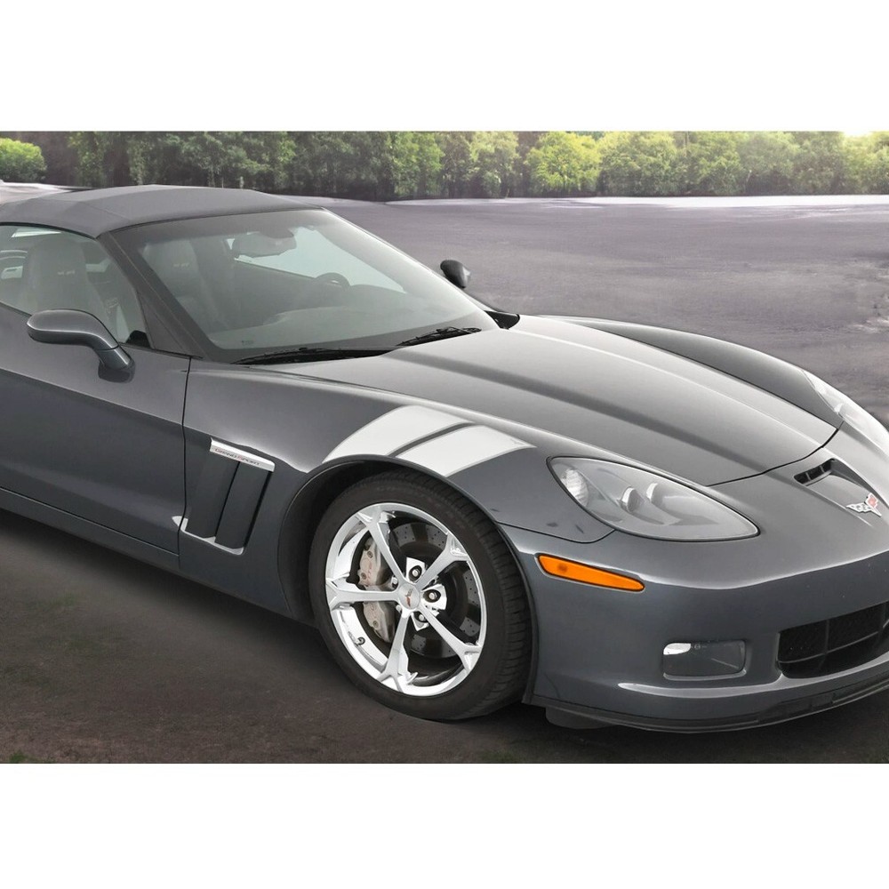 4" Fender Stripe Hash Mark Stripe Decal Graphic Kit For Chevy Corvette C5 C6