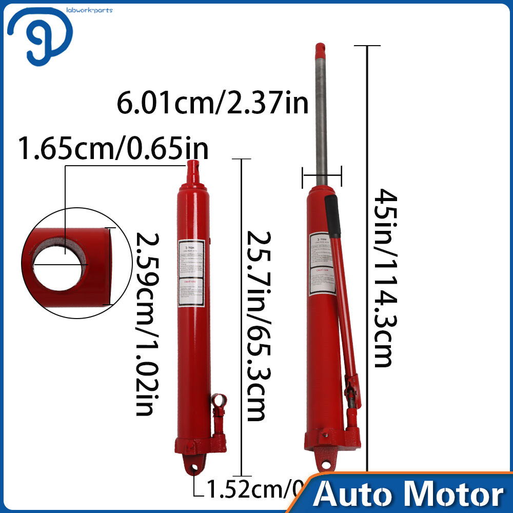 3 Ton Long Manual Hydraulic Jack Single Pump Engine Lift Cherry Picker