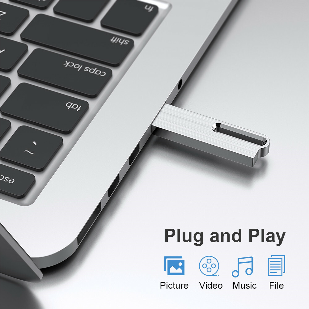 64GB USB Flash Drive Metal U Disk Memory Stick Pendrive PC Laptop Storage