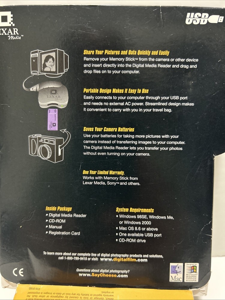 Lexar Media USB Card Reader for Memory Stick RW012-001