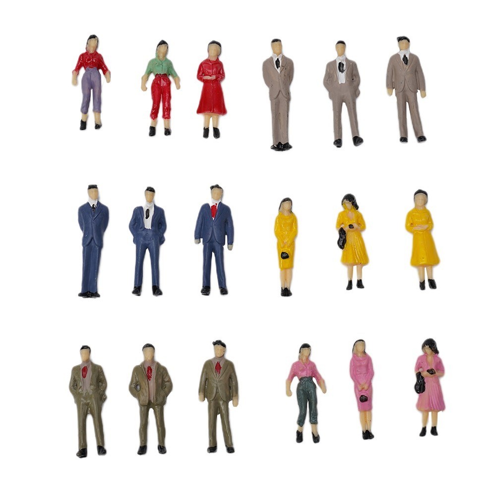Painted Figures Model Sand Table Beautiful Multicolor Passenger People
