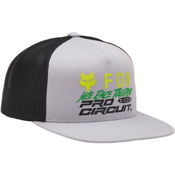 Fox Racing Pro Circuit Snapback Hat | Steel Grey/Black