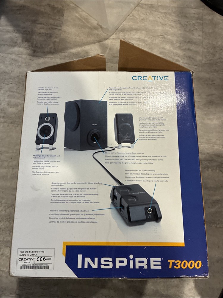 Creative Inspire T3000 Powered PC Computer Speaker Set - Brand New