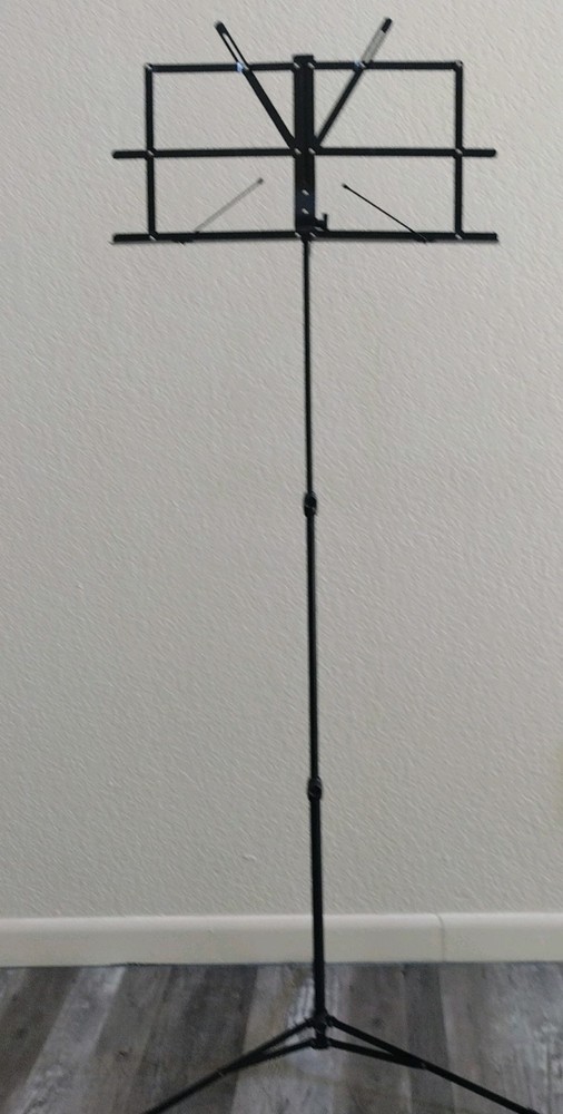 Music Stand Foldable With Carrying Bag Black
