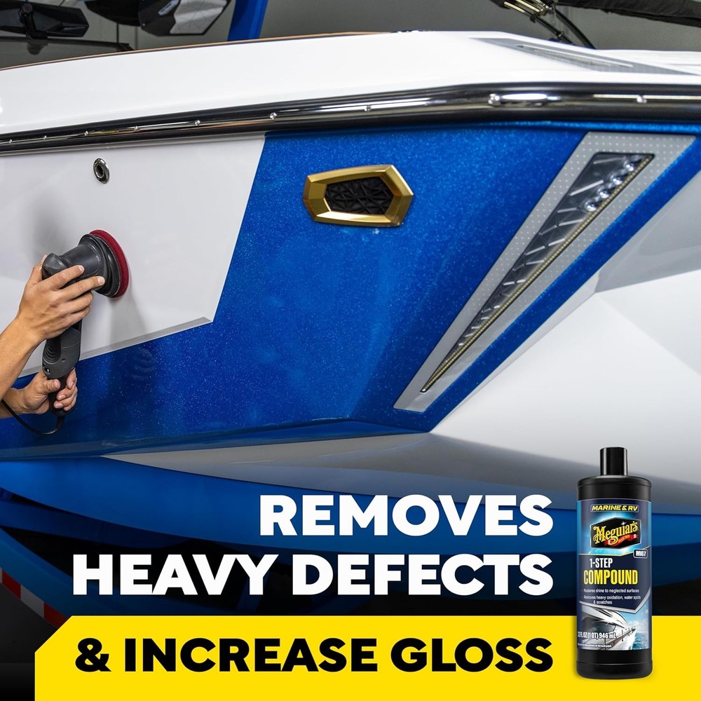 Meguiar's M6732 Marine/RV One Step Compound, Remove Oxidation, Stains,...