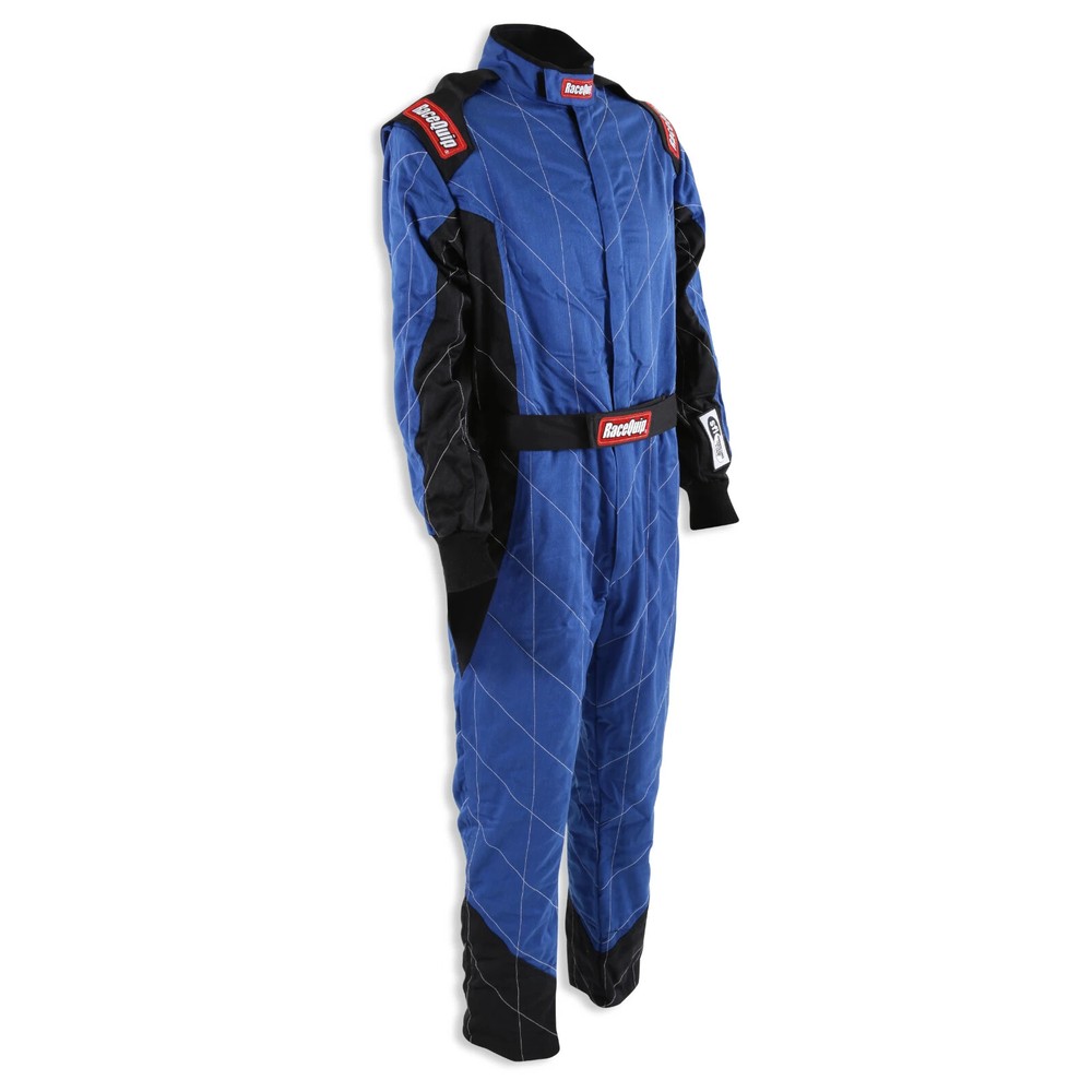 RaceQuip One Piece Multi Layer Fire Suit Blue Medium Tall SFI 3.2A / 5 Rated