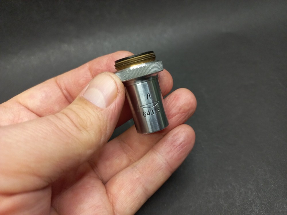 Soviet Vintage Microscope Lens LOMO 40/0,65, USSR Microscope Accessories