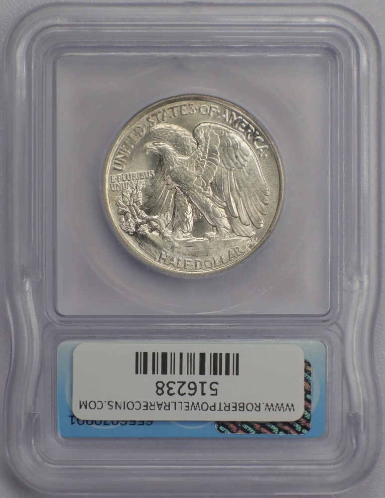 1943 50c Walking Liberty Half Dollar - ICG MS 66