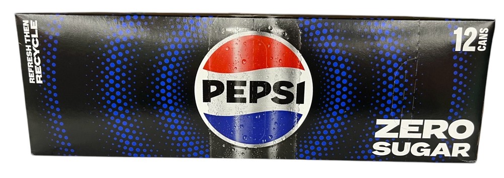 Pepsi Zero Sugar Cola Soda Pop 12 pack