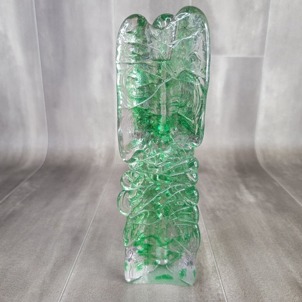 Glasslight Studio Joel Candace Bless 9" Tall Triangular Signed Glass Candlestick